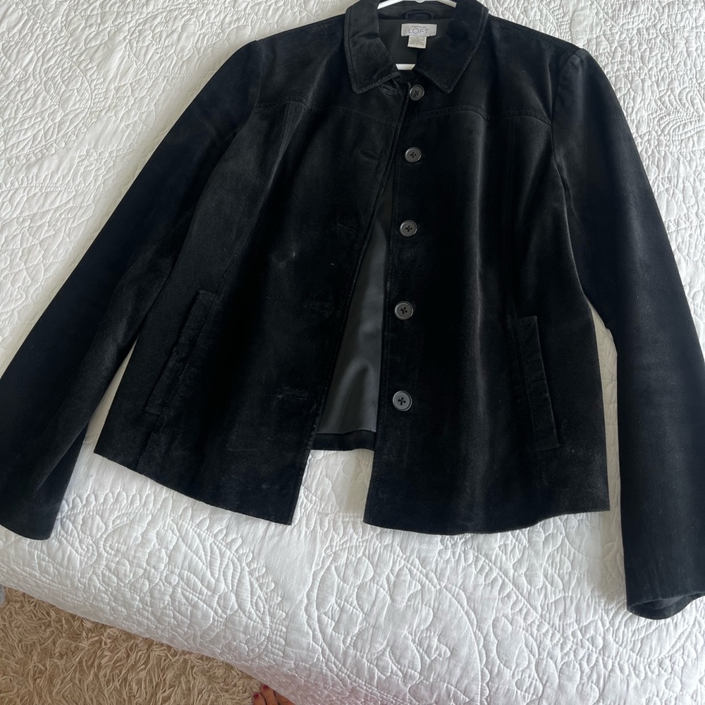 $15 Suede LOFT Black Jacket